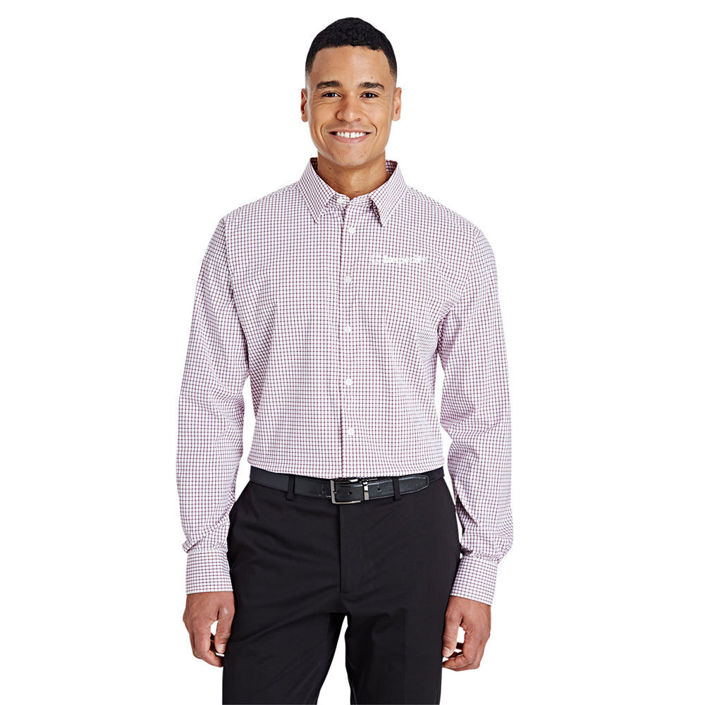 Devon & Jones CrownLux Performance Men's Micro Windowpane Shirt