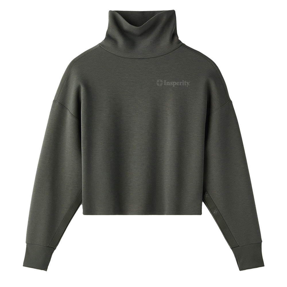 Rhone DreamGlow Mock Neck - Dark Moss