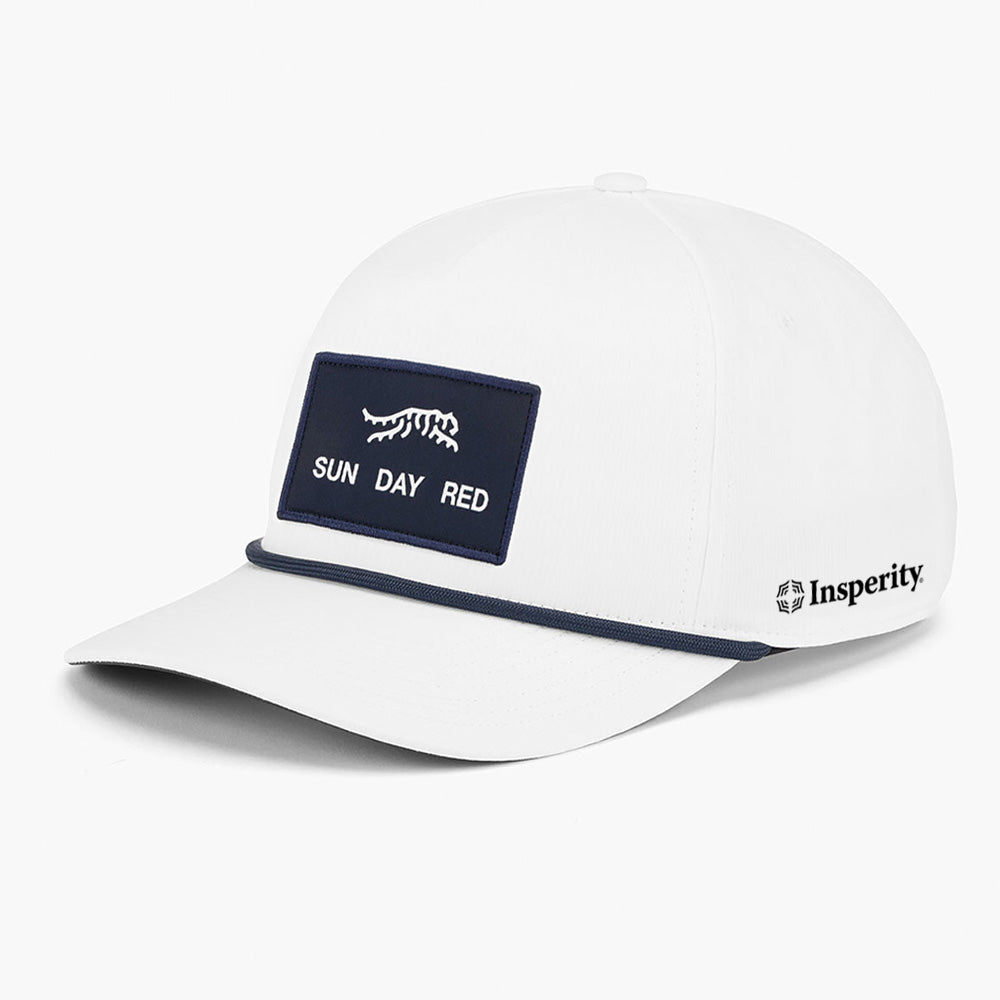Pioneer Performance Rope 5 Panel Snapback Hat - White
