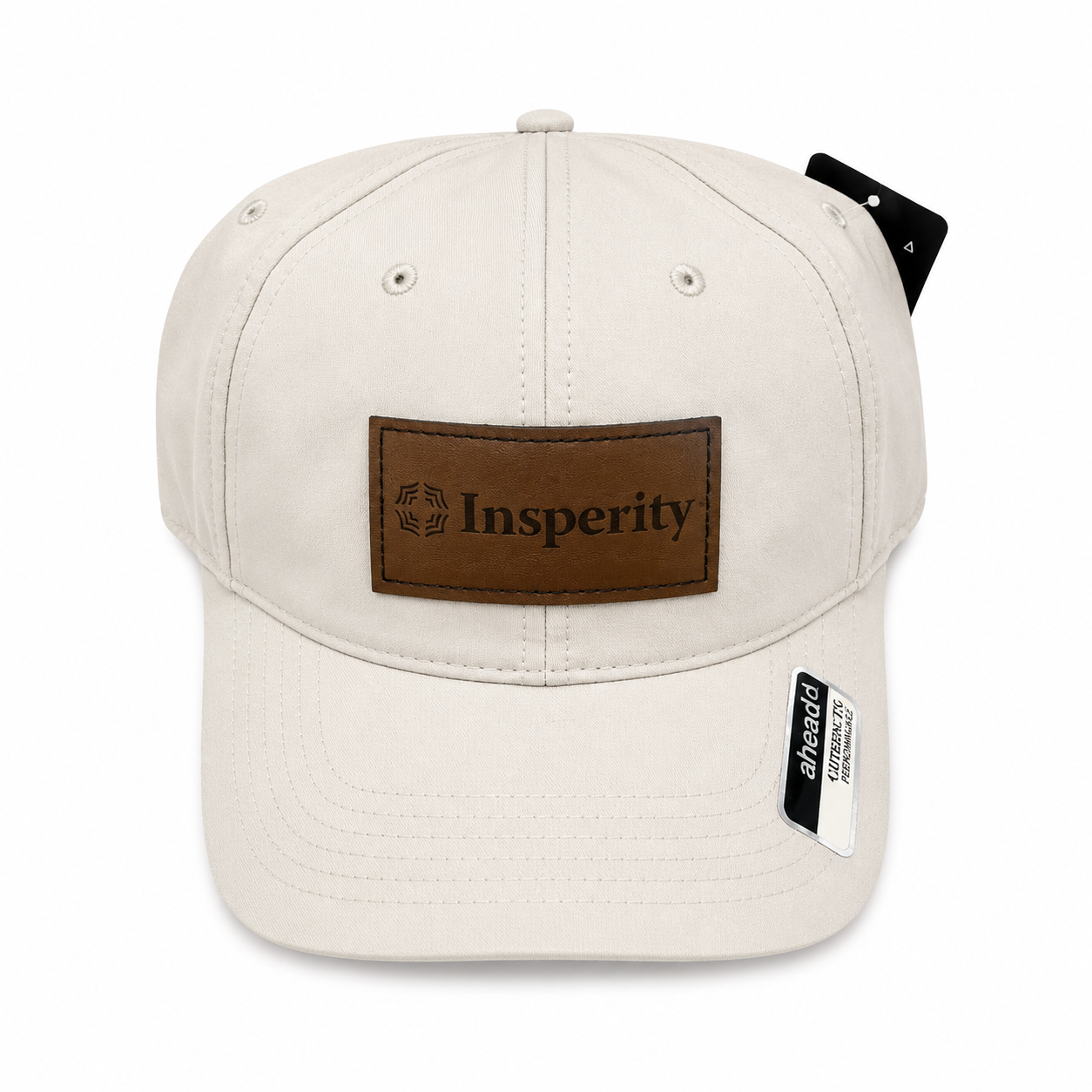 Ultimate Fit Light Grey Leather Patch Hat