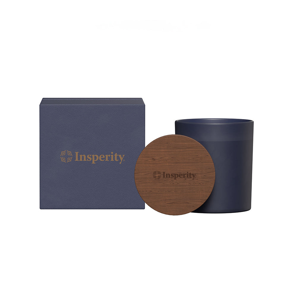 Glass Candle with Acacia Wood Lid