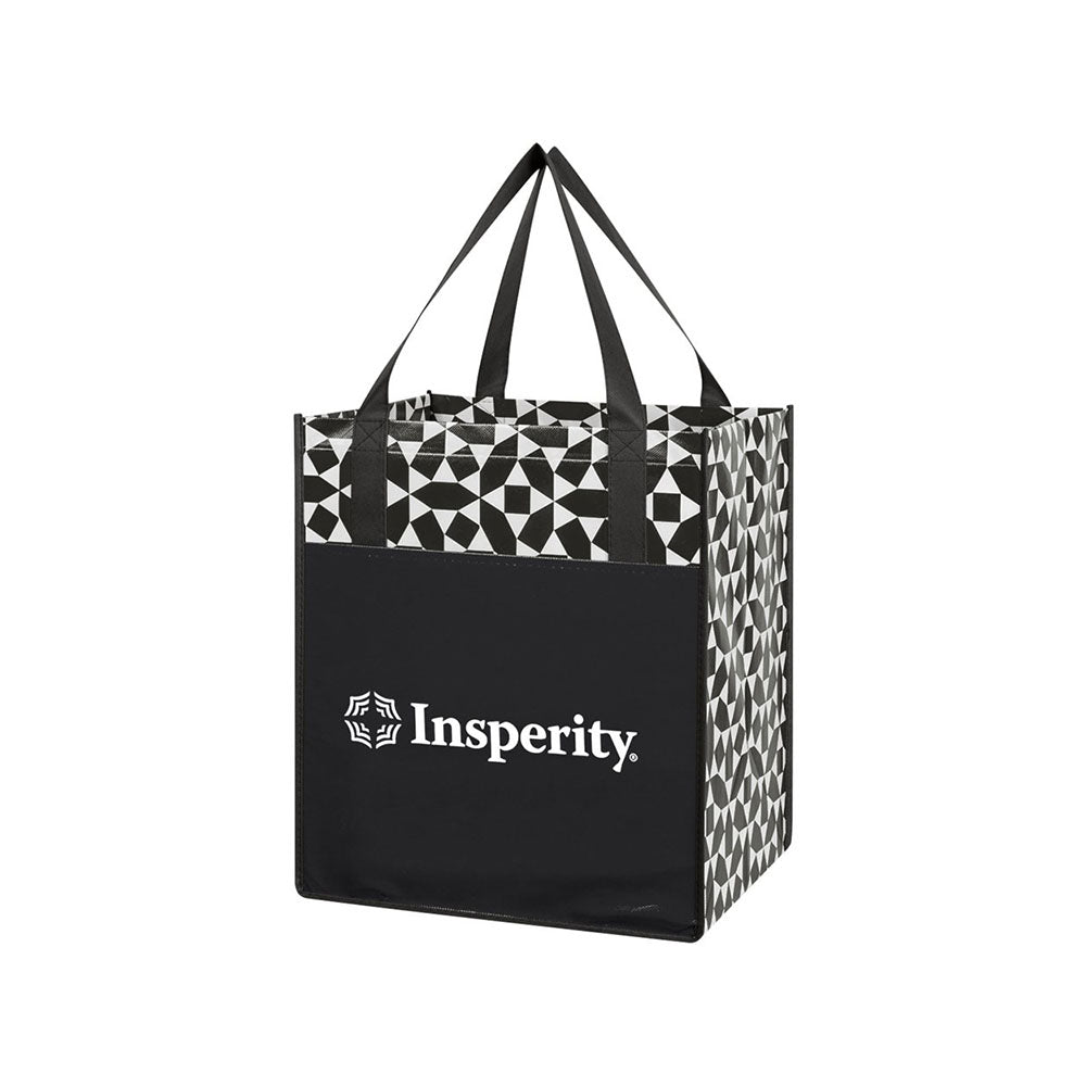 Non-Woven Geometric Shopping Tote Bag