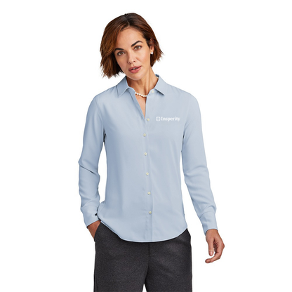 Brooks Brothers Women’s Full-Button Satin Blouse