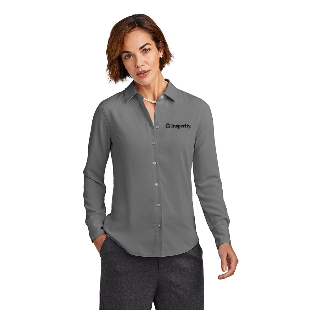 Brooks Brothers Women’s Full-Button Satin Blouse