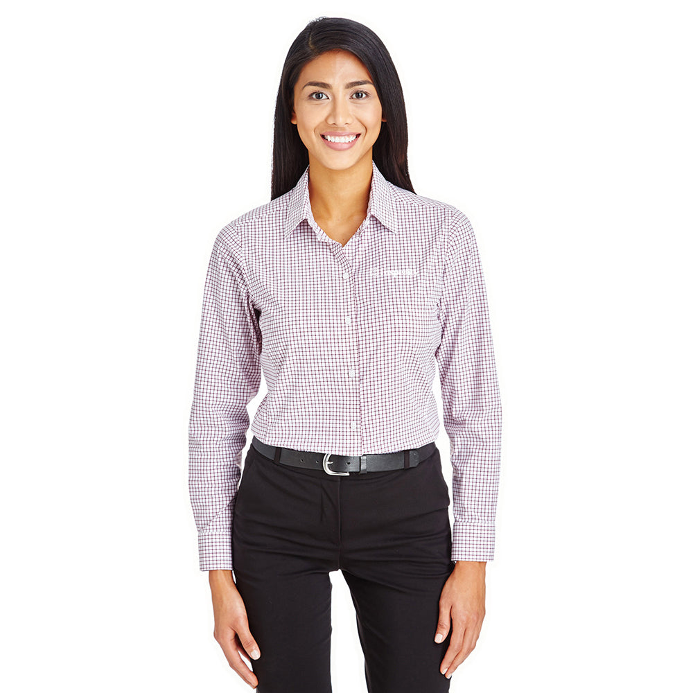 Devon & Jones CrownLux Performance Ladies Micro Windowpane Shirt