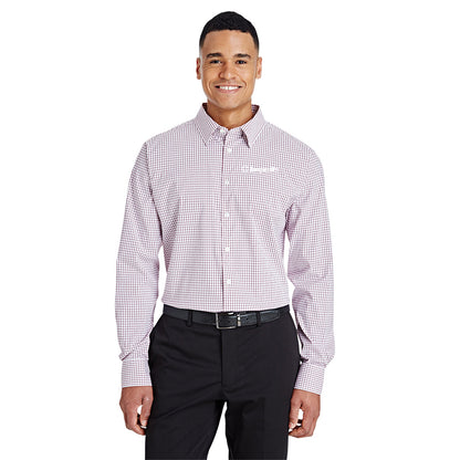 Devon & Jones CrownLux Performance Men's Micro Windowpane Shirt