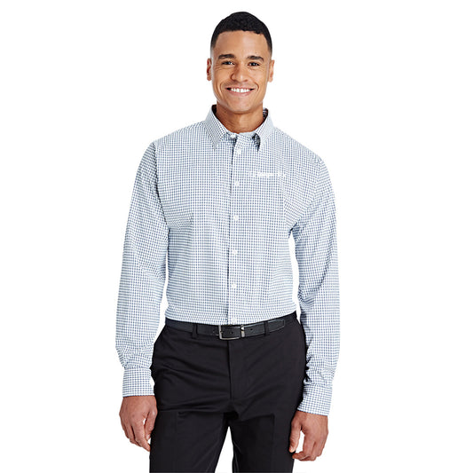 Devon & Jones CrownLux Performance Men's Micro Windowpane Shirt