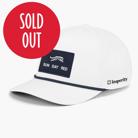 Pioneer Performance Rope 5 Panel Snapback Hat - White