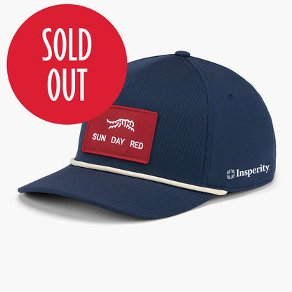 Pioneer Performance Rope 5 Panel Snapback Hat - Navy