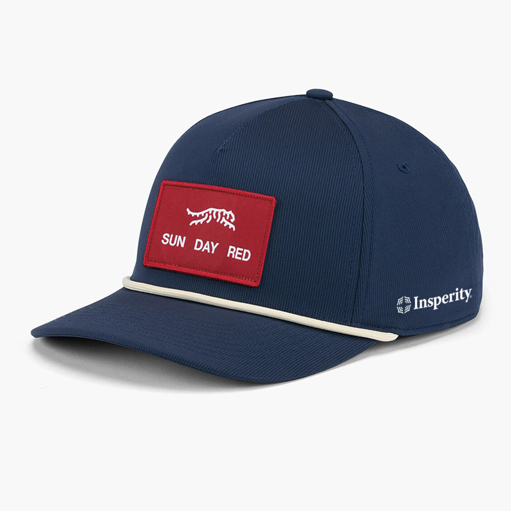 Pioneer Performance Rope 5 Panel Snapback Hat - Navy