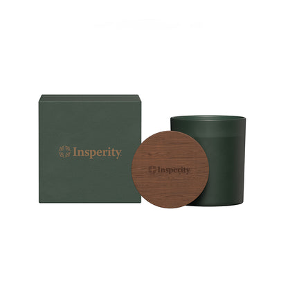 Glass Candle with Acacia Wood Lid