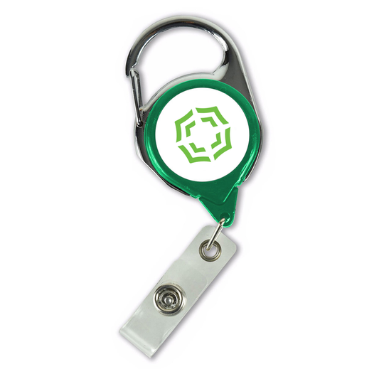 No Twist Badge Reel w/Full Color Imprint & Carabiner