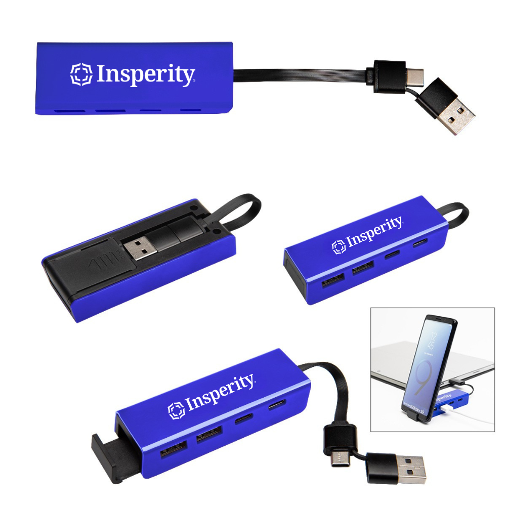 Type C & USB Hub with Phone Stand