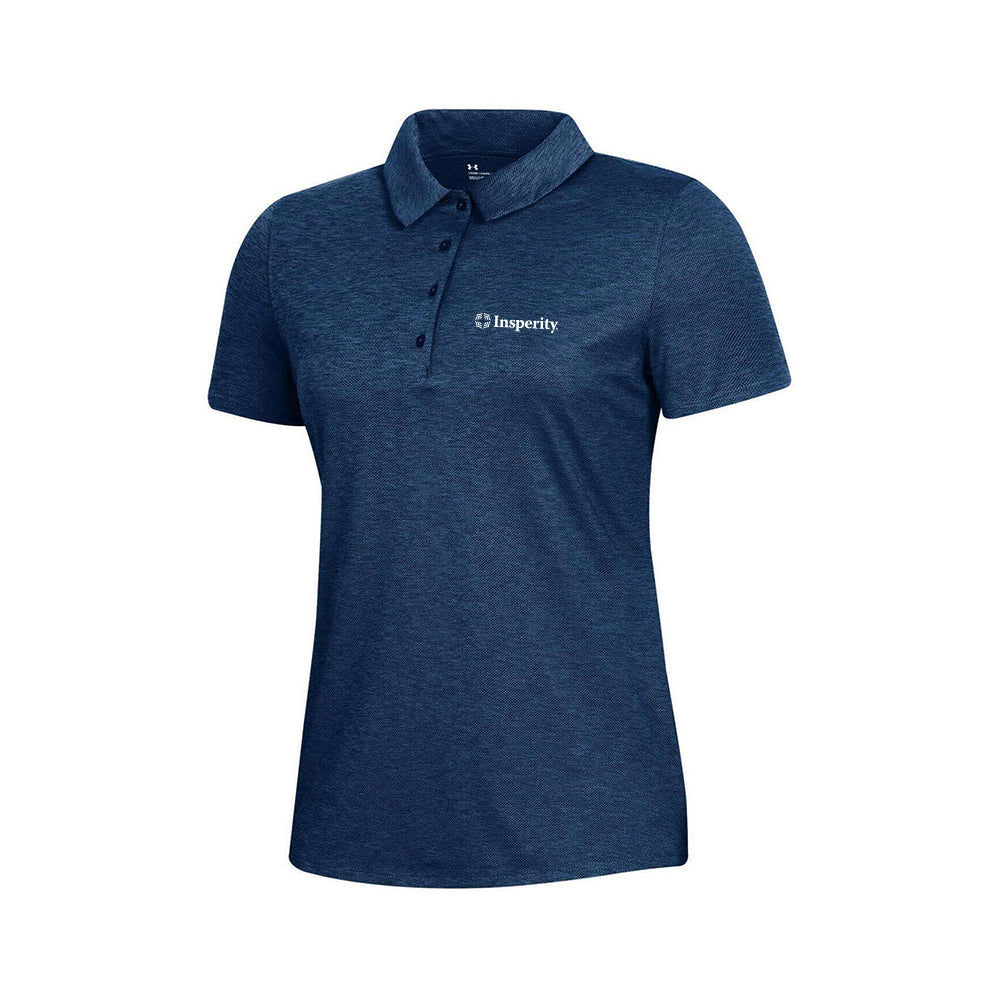 Under Armour Women's Heathered Polo - Midnight Navy