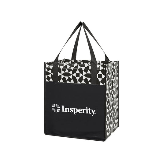 Non-Woven Geometric Shopping Tote Bag