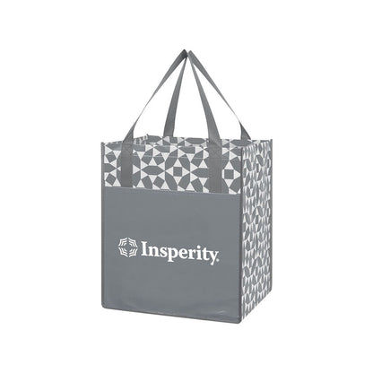 Non-Woven Geometric Shopping Tote Bag