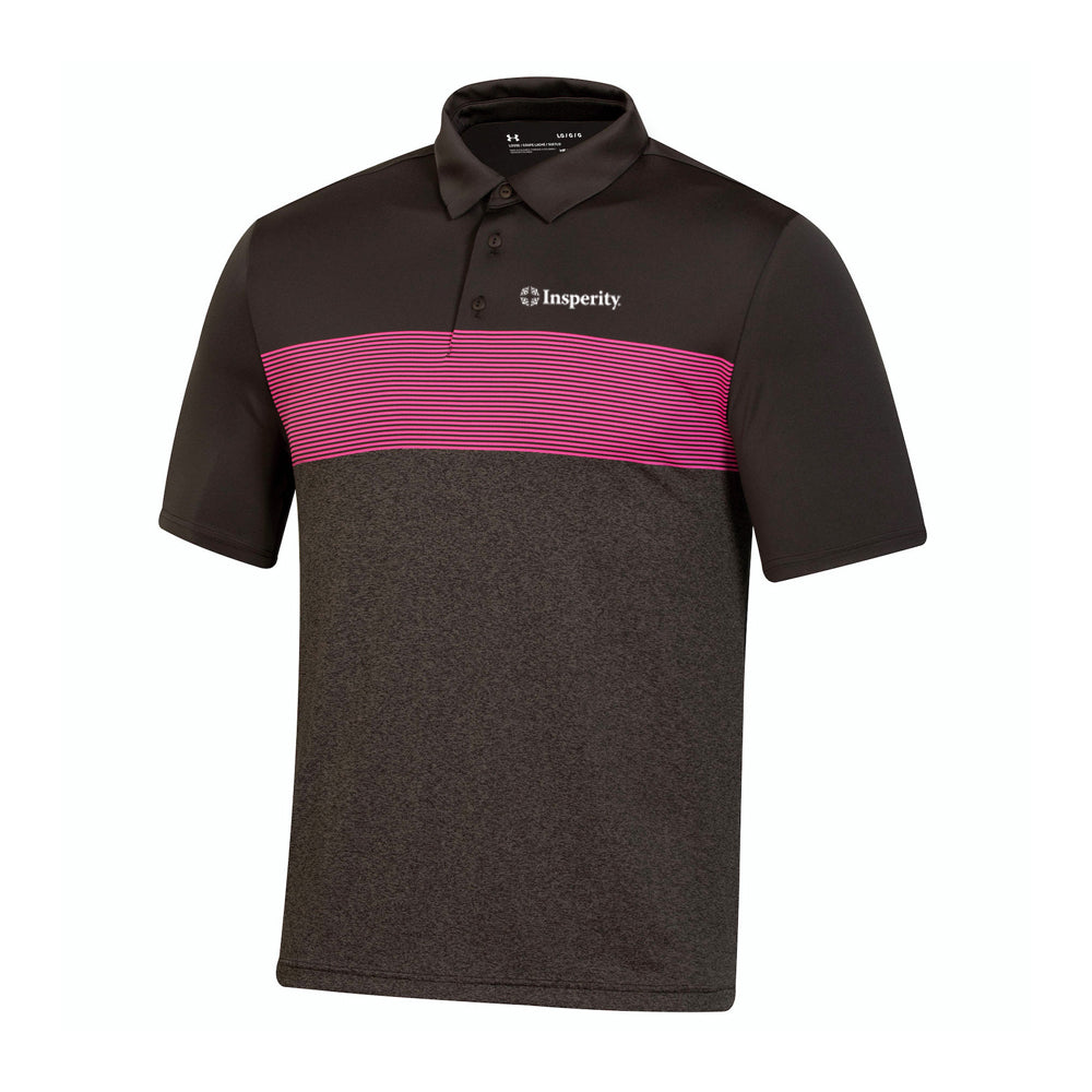 Under Armour Men's Black/Pink Polo